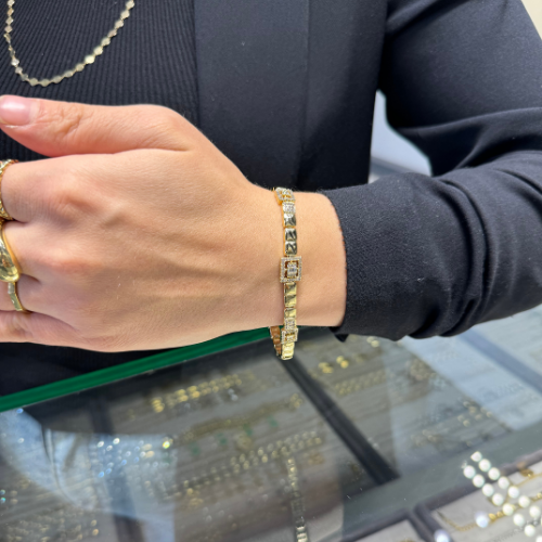 Mila Baget Taşlı 14 Ayar Xuping Bileklik