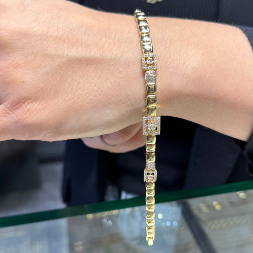 Mila Baget Taşlı 14 Ayar Xuping Bileklik