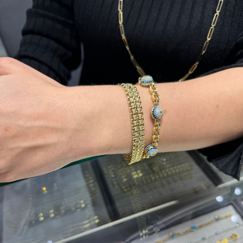 Mila Nazar Boncuklu Ve Rolex Bileklik Kombin