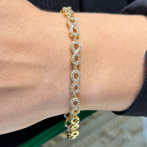 Mila Rose Gold Taşlı Sonsuzluk Xuping Bileklik