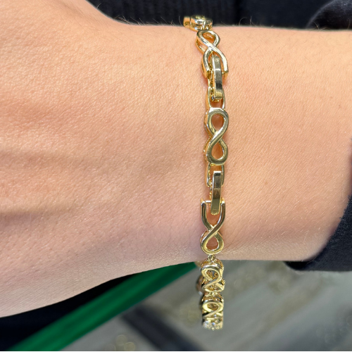 Mila Rose Gold Taşlı Sonsuzluk Xuping Bileklik