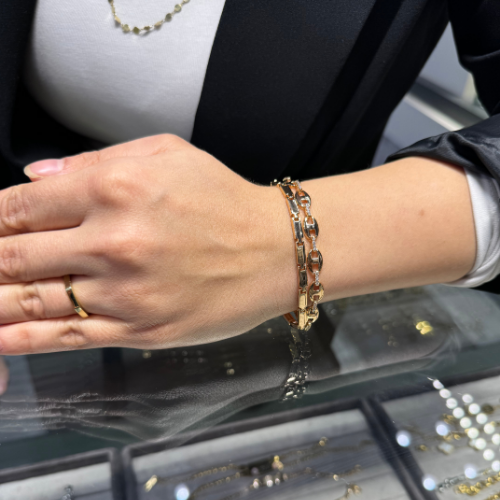 Mila Rose Gold 2 li Görünümlü Bileklik