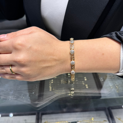 Mila Rose Gold Toplu Taşlı Xuping Bileklik