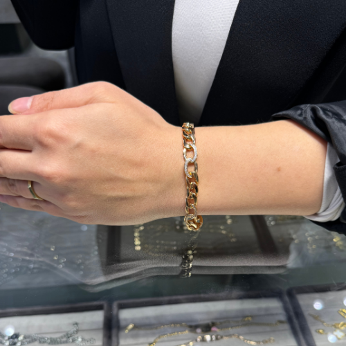 Mila Rose Gold Ara Taşlı Gurmet Bileklik