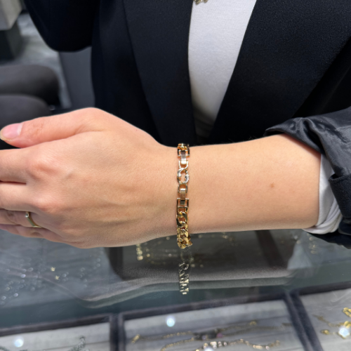 Mila Rose Gold Ara Taşlı Gurmet Bileklik