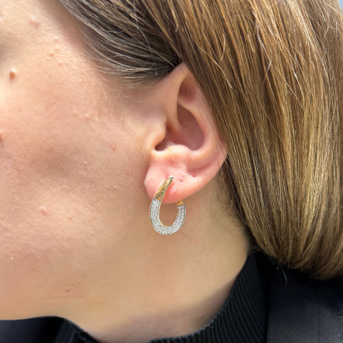 Mila Rose Gold Xuping Oval Yarı Taşlı Küpe