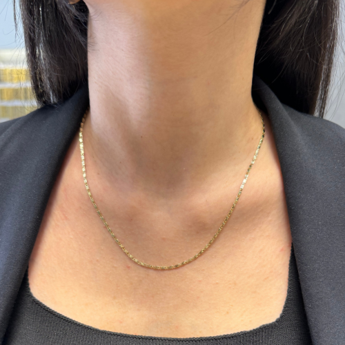 Mila 14 Ayar Rengi Xuping 45 cm Yaldızlı İnce Zincir