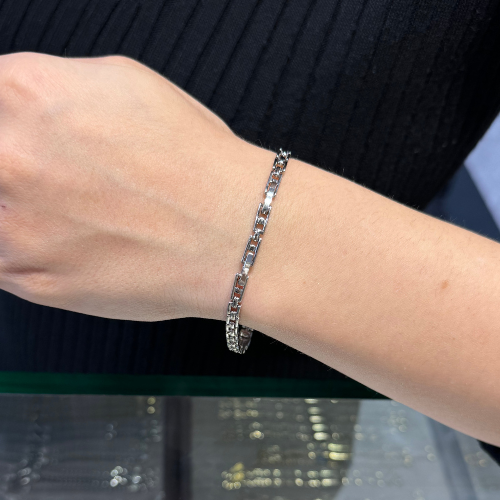 Mila Çelik Xuping Silver Baget Taşlı Zincir Bileklik