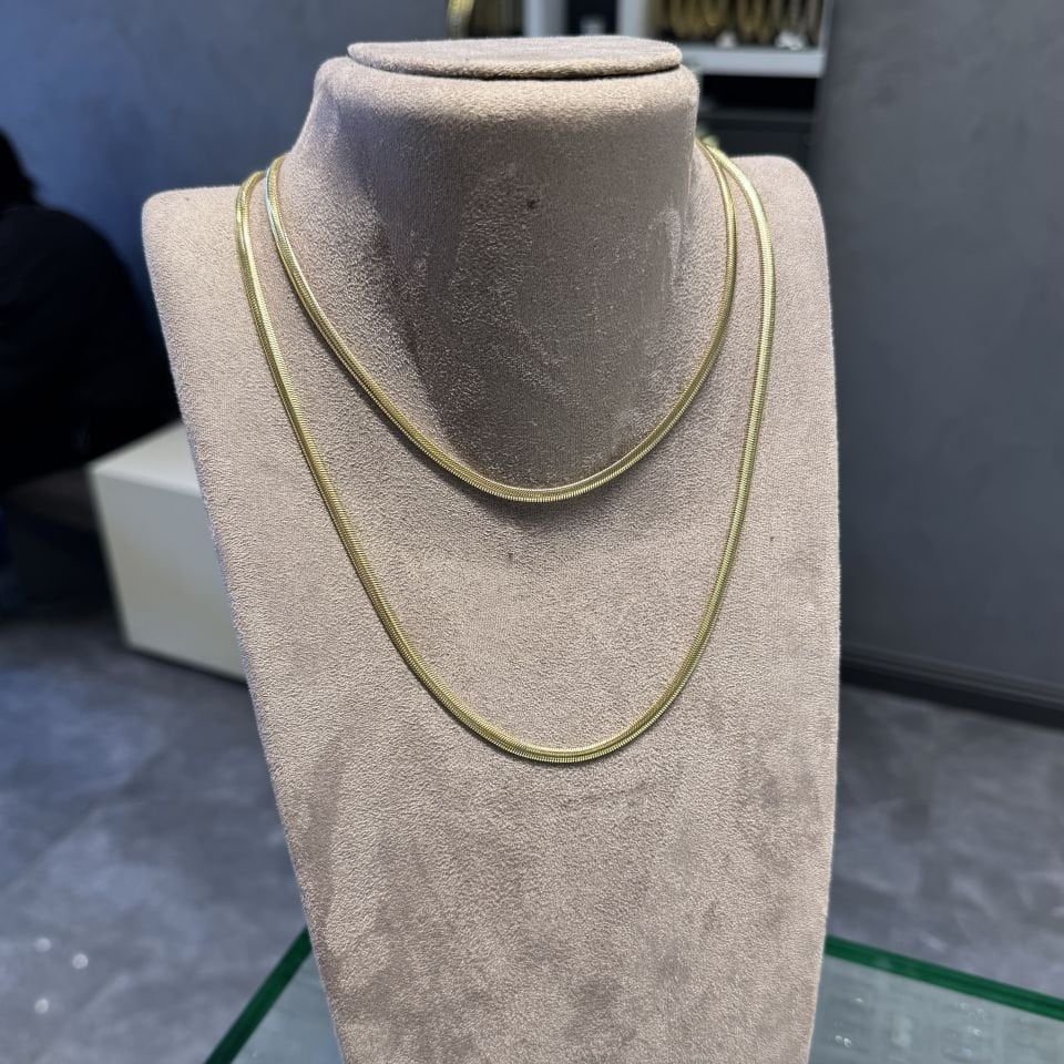 Mila 14 Ayar Rengi 90cm İtalyan Model Kolye