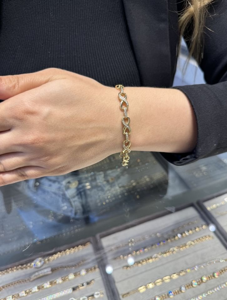 Mila 14 Ayar Rengi Sonsuzluk Model Bileklik