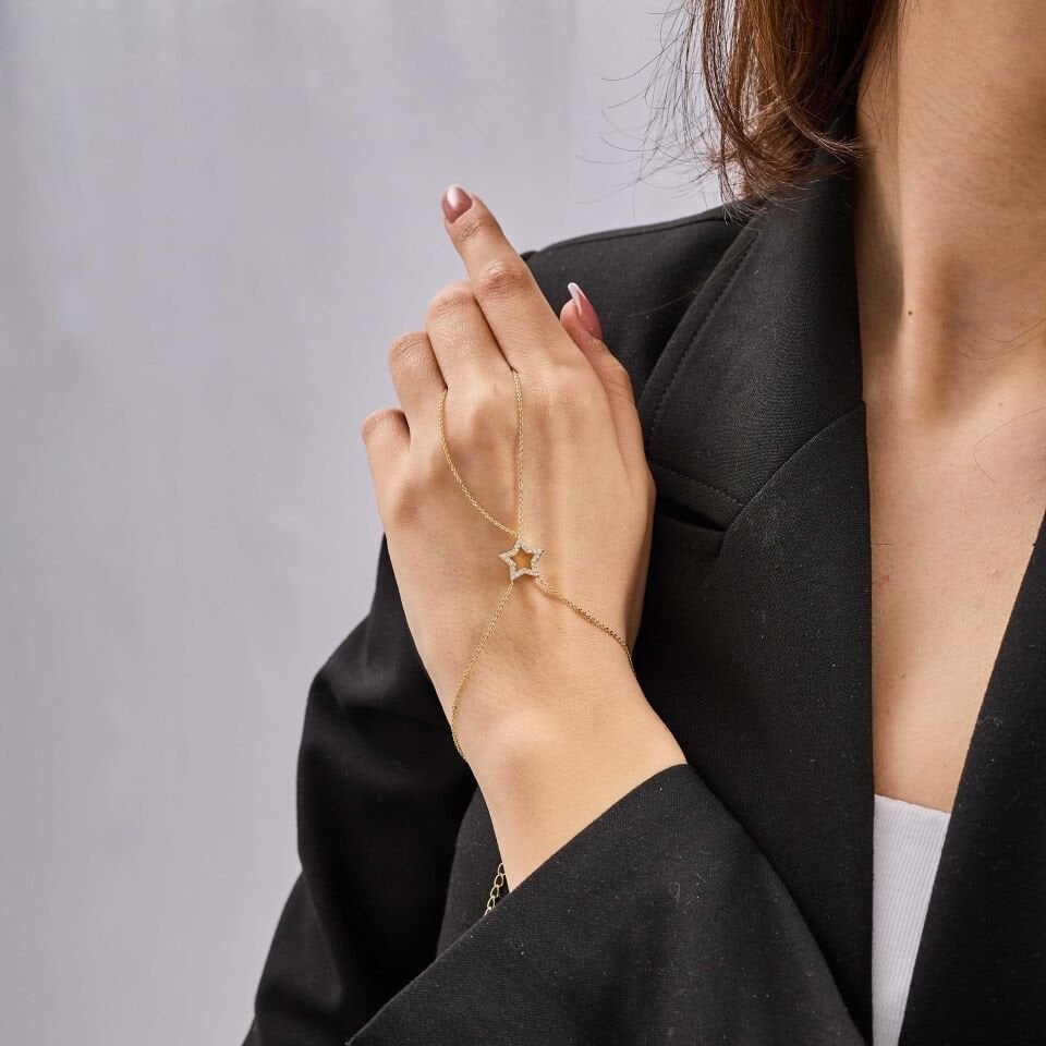 Mila 14 Ayar Rengi Yıldız Model Şahmeran