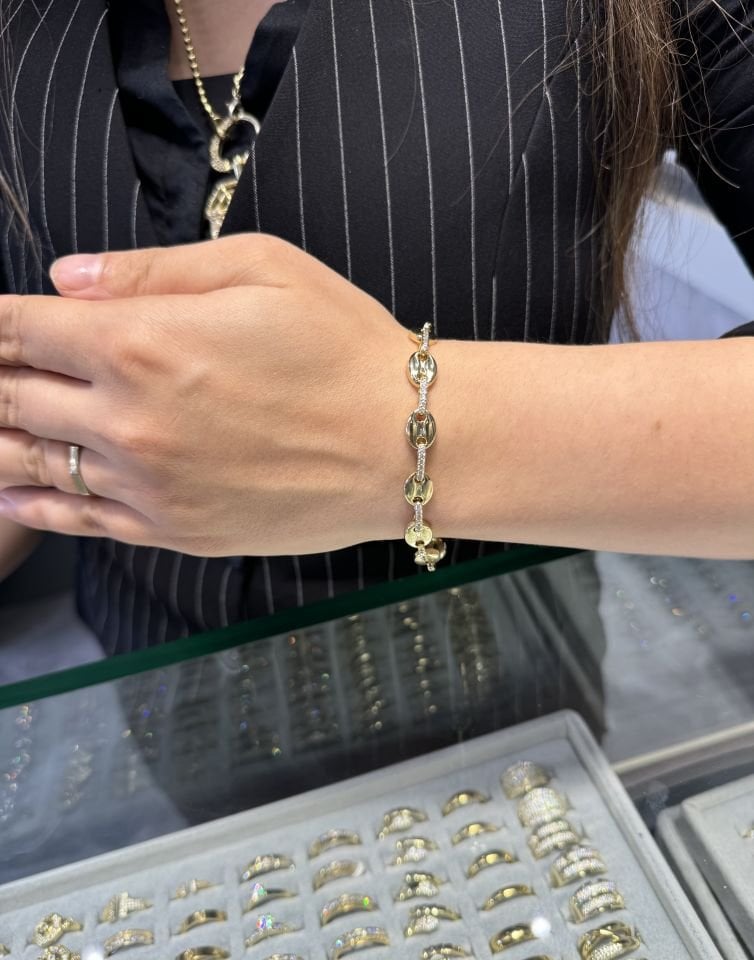 Mila 14 Ayar Rengi Düğme Model Bileklik